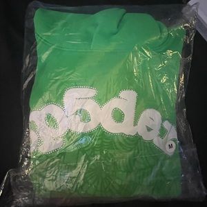 Slime green sp5der hoodie size m